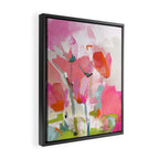Floral abstract pink art Framed Canvas Print Gallery Image 2