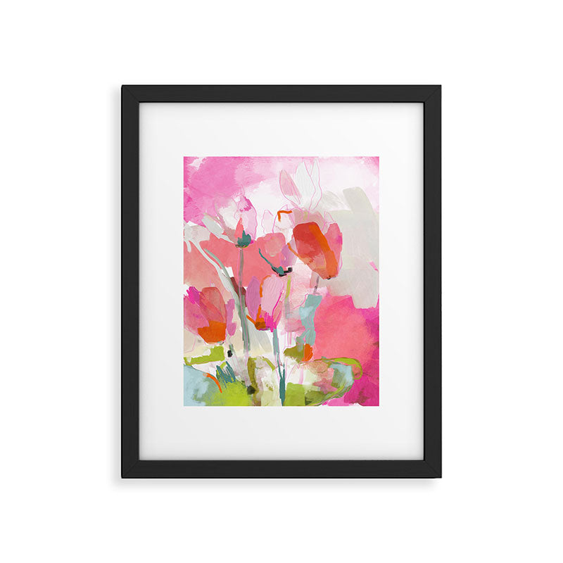 Floral abstract pink art Framed Art Print Gallery Image 5