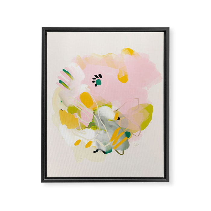 floral abstract spring bouquet 2 Framed Canvas Print Gallery Image 1