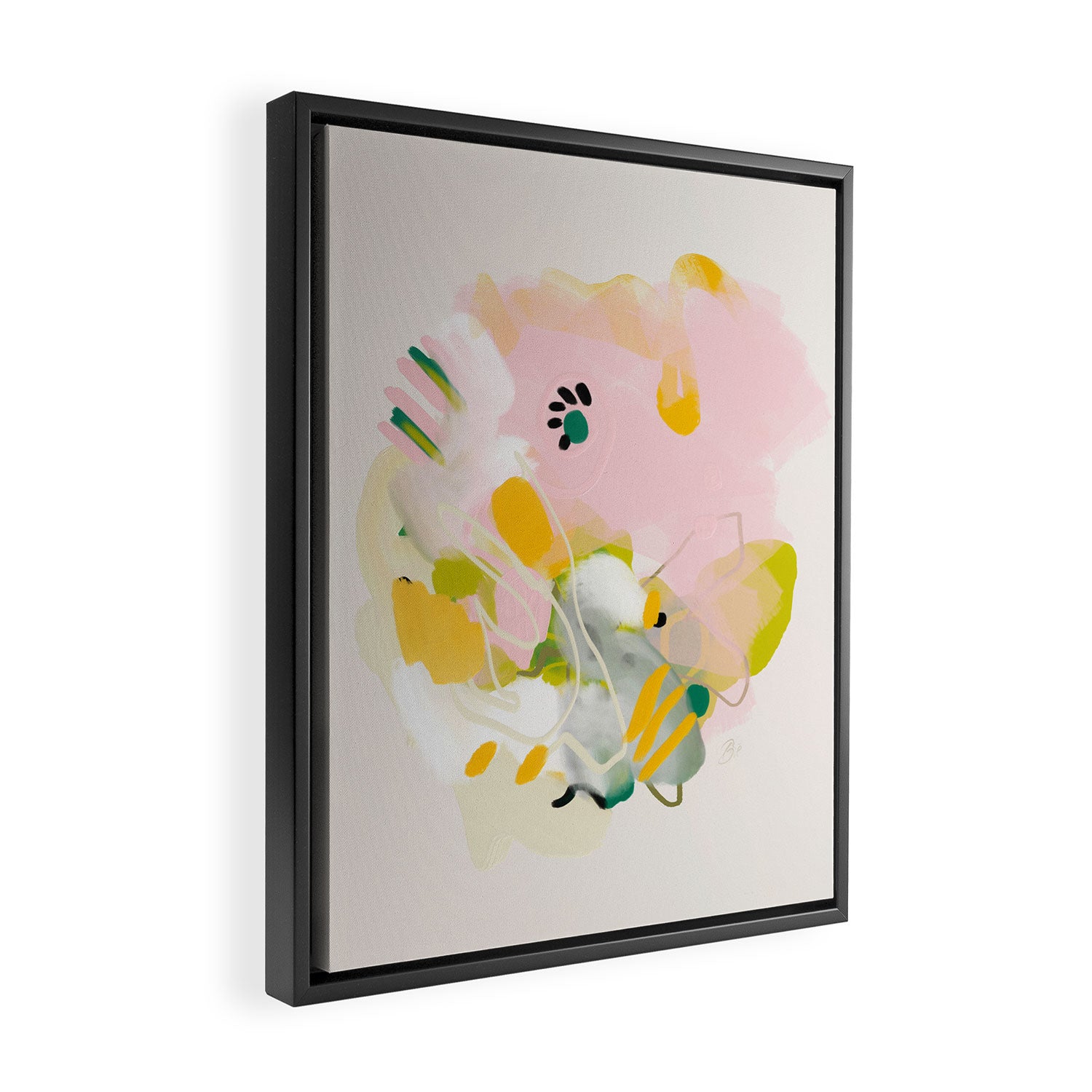 floral abstract spring bouquet 2 Framed Canvas Print Gallery Image 2