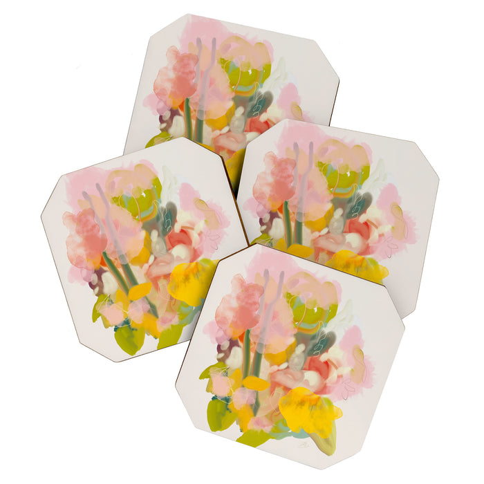 floral abstract spring bouquet Coaster Gallery Image 1