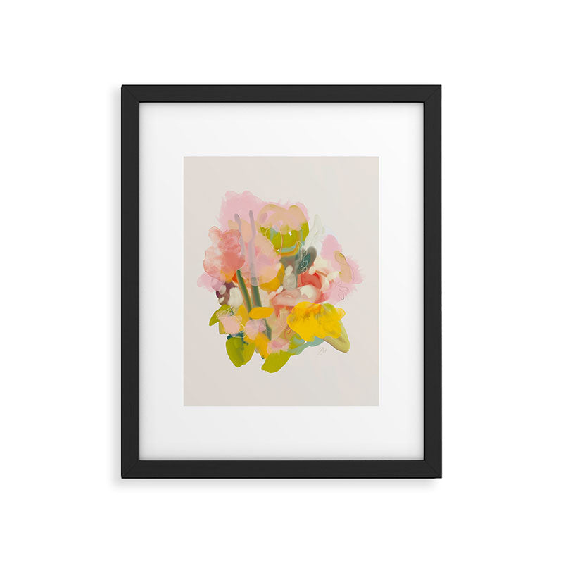 floral abstract spring bouquet Framed Art Print Gallery Image 4