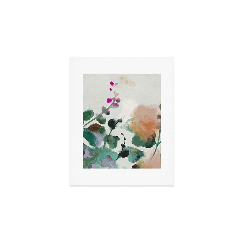 floral abstract summer autumn Art Print Gallery Image 1