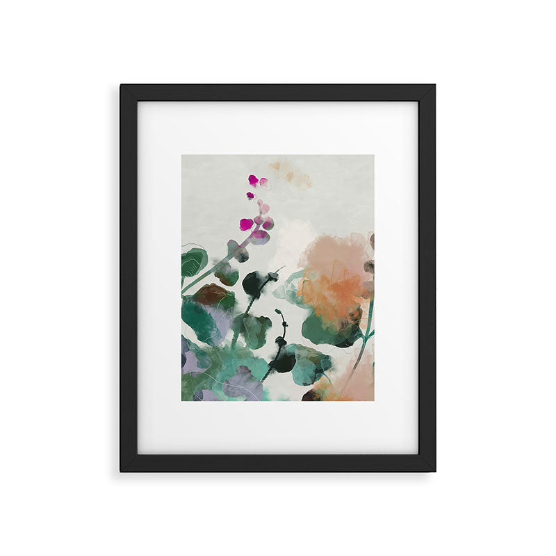 floral abstract summer autumn Framed Art Print Gallery Image 4