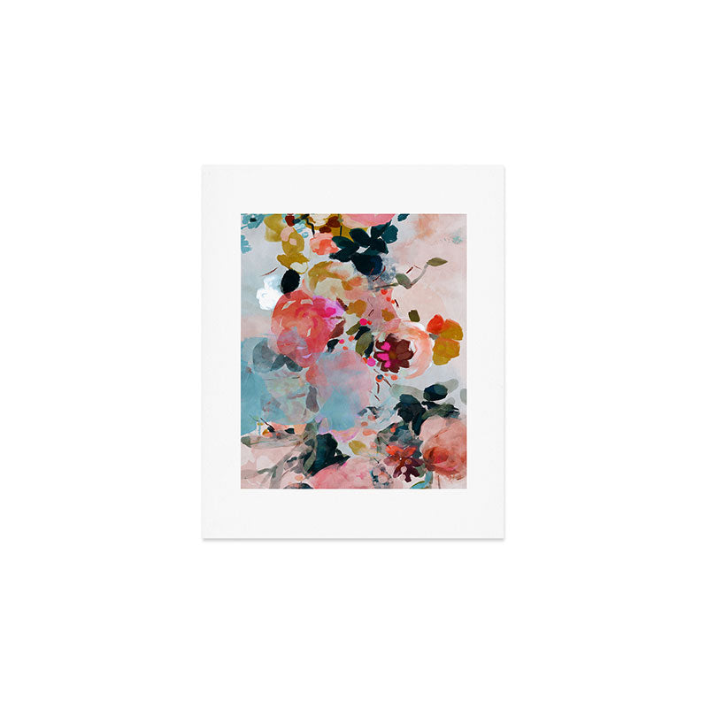 floral bloom abstract painting Art Print Gallery Image 1