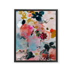 floral bloom abstract painting Framed Canvas Print Gallery Image 6