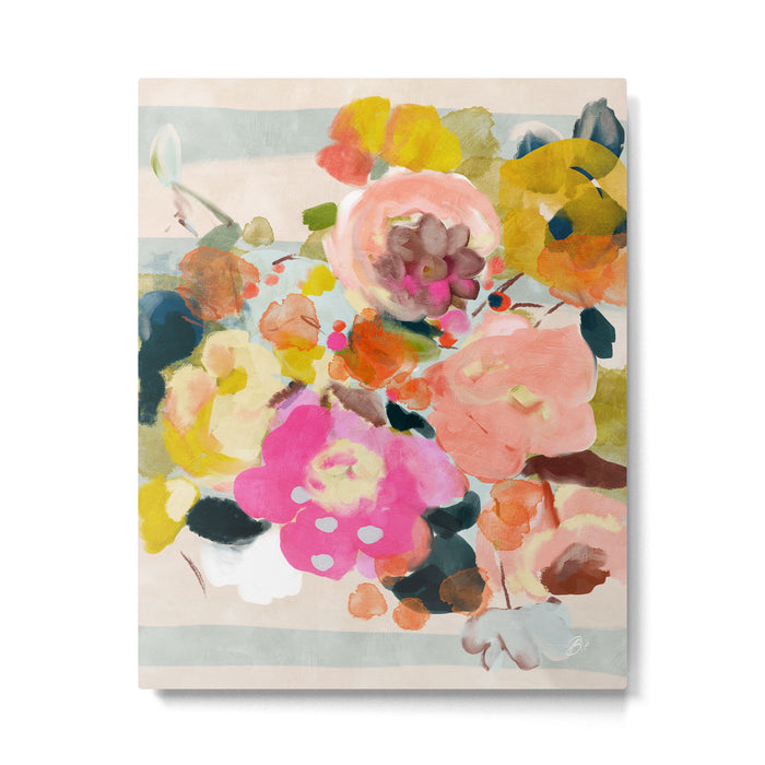 floral bouquet from above abstract art Metal Print Gallery Image 1