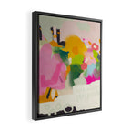 floral color study abstract art Framed Canvas Print Gallery Image 2
