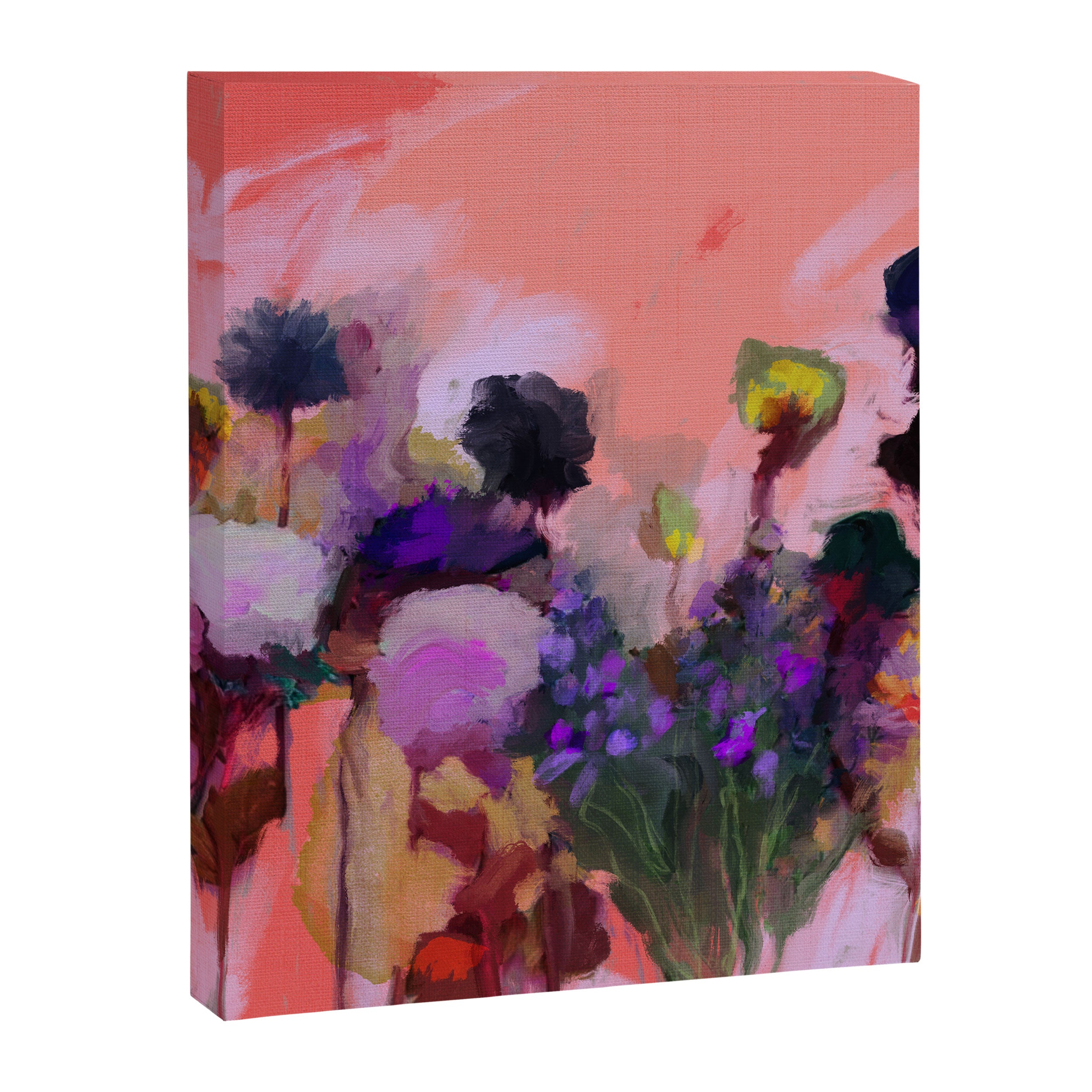 floral pink abstract Canvas Print Gallery Image 8