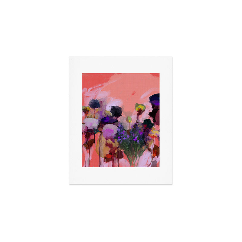floral pink abstract Art Print Gallery Image 1