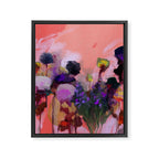 floral pink abstract Framed Canvas Print Gallery Image 8