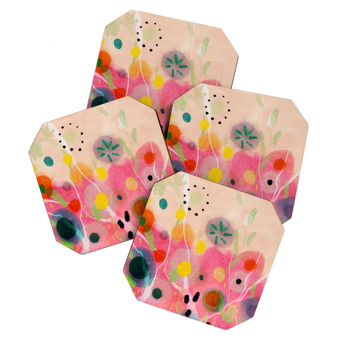 floral power abstract Coaster Gallery Image 1