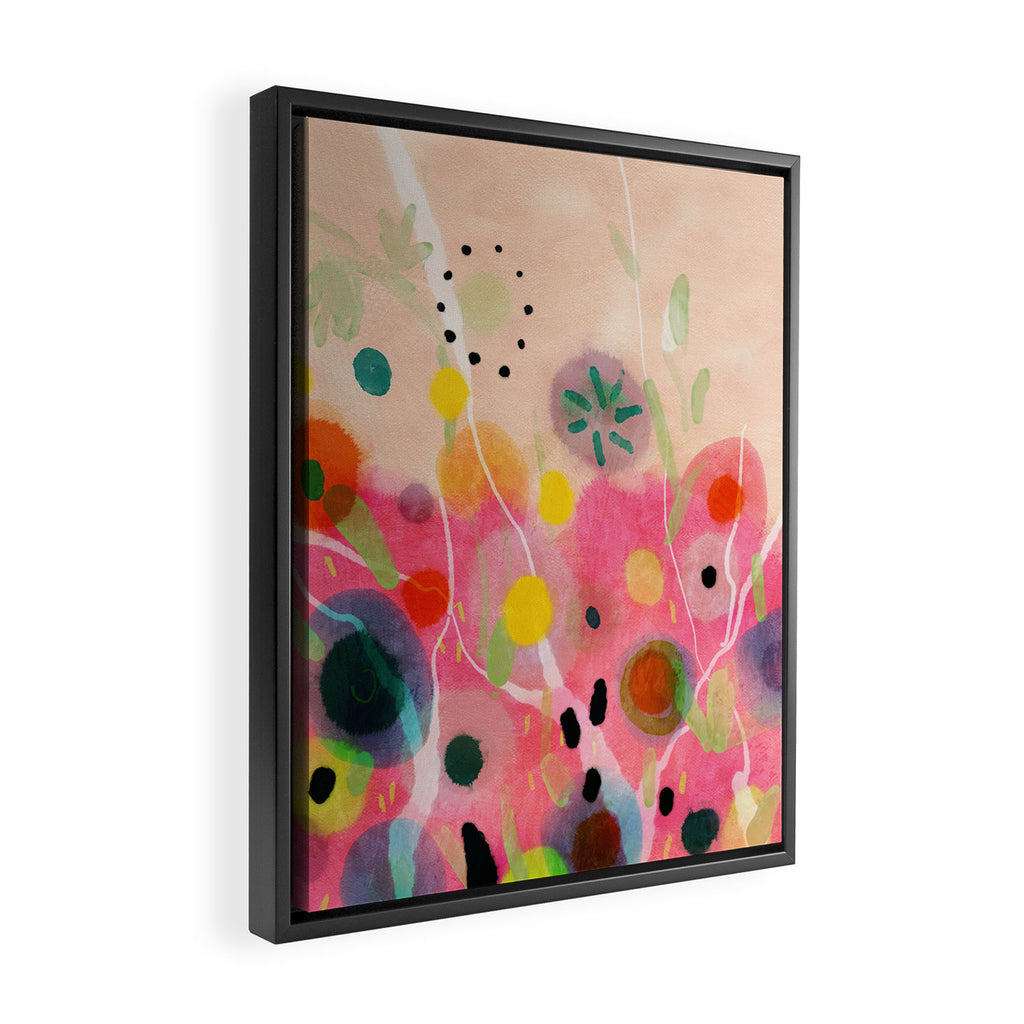 floral power abstract Framed Canvas Print Gallery Image 2