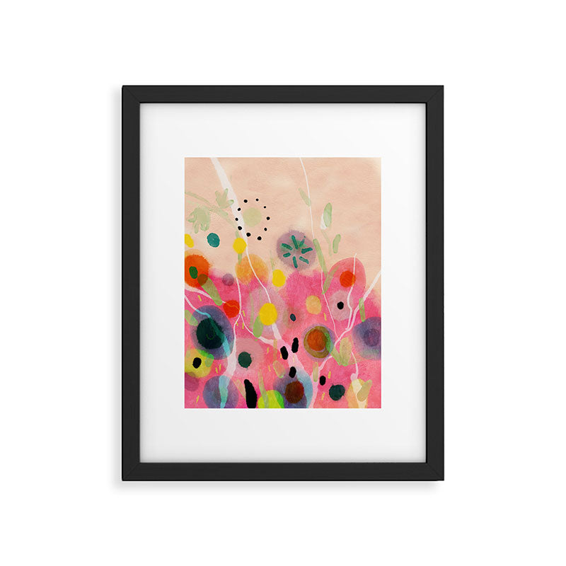 floral power abstract Framed Art Print Gallery Image 4