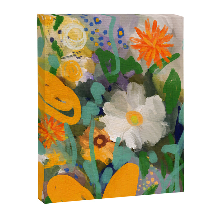 floral spring abstract painting Canvas Print Gallery Image 1