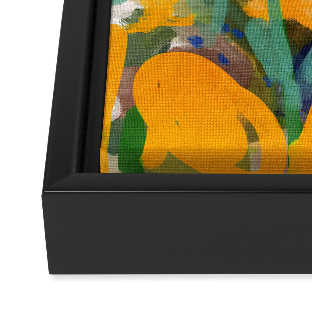 floral spring abstract painting Framed Canvas Print Gallery Image 3