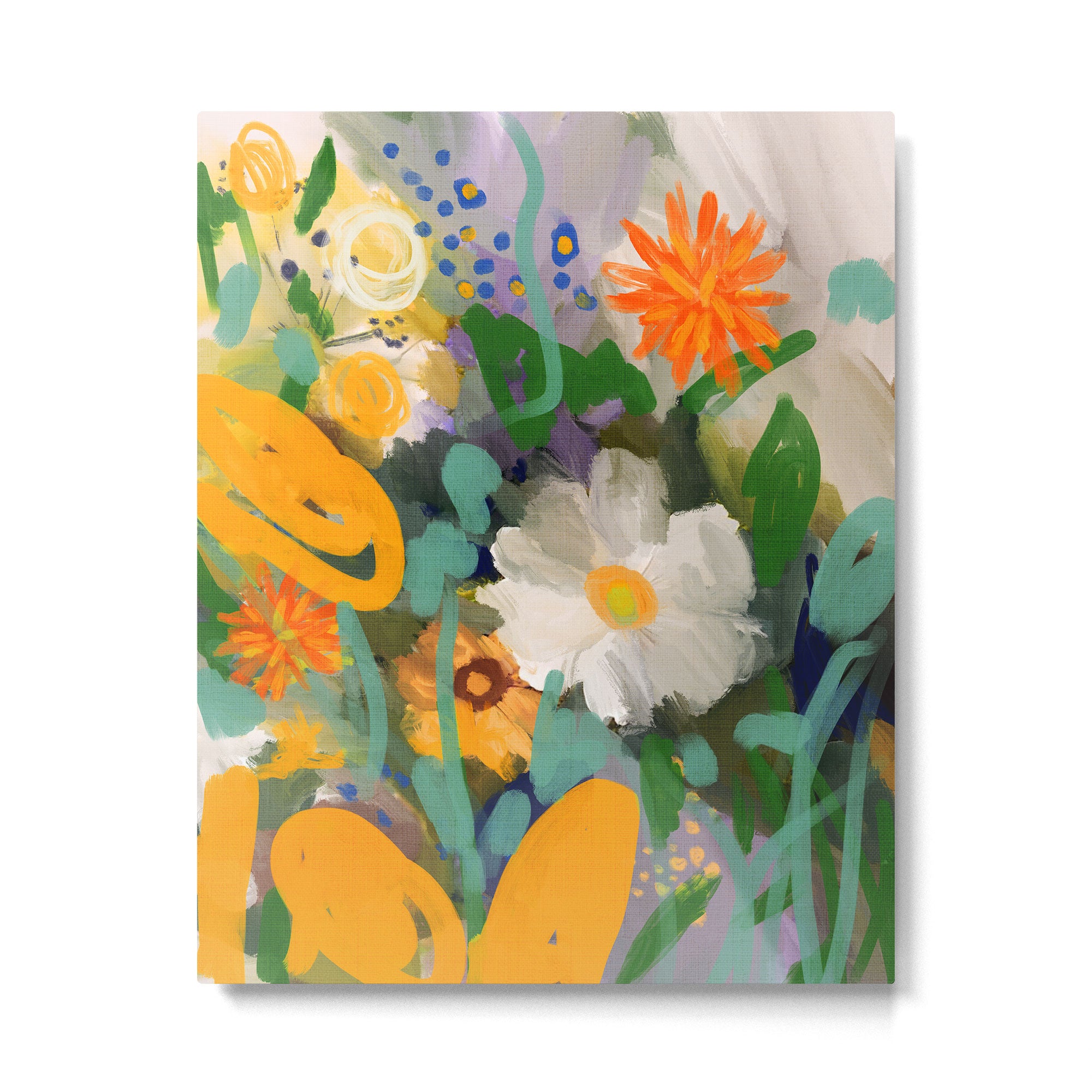 floral spring abstract painting Metal Print Gallery Image 6