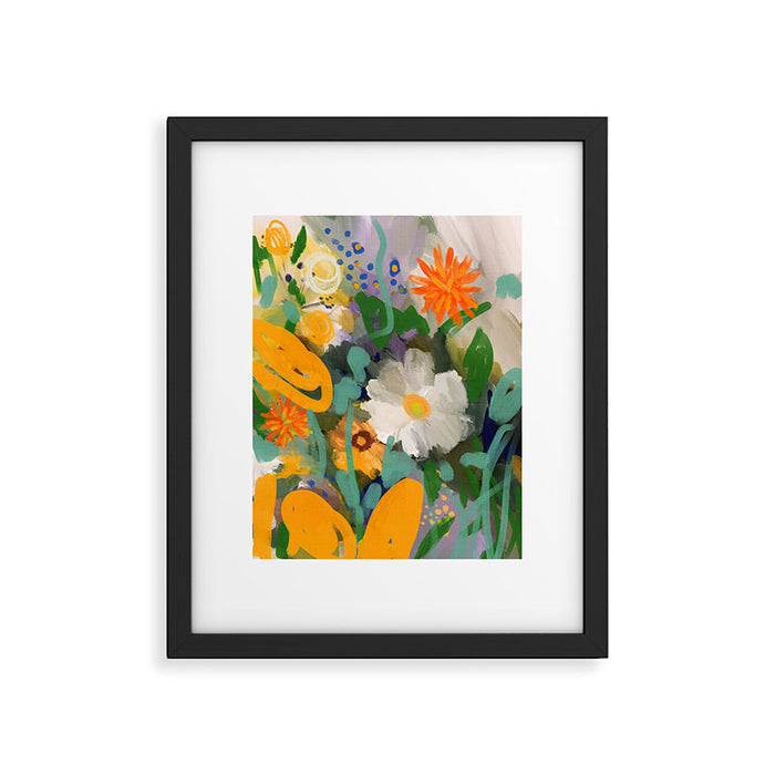 floral spring abstract painting Framed Art Print Gallery Image 1