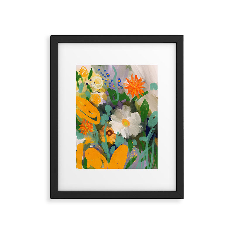 floral spring abstract painting Framed Art Print Gallery Image 6