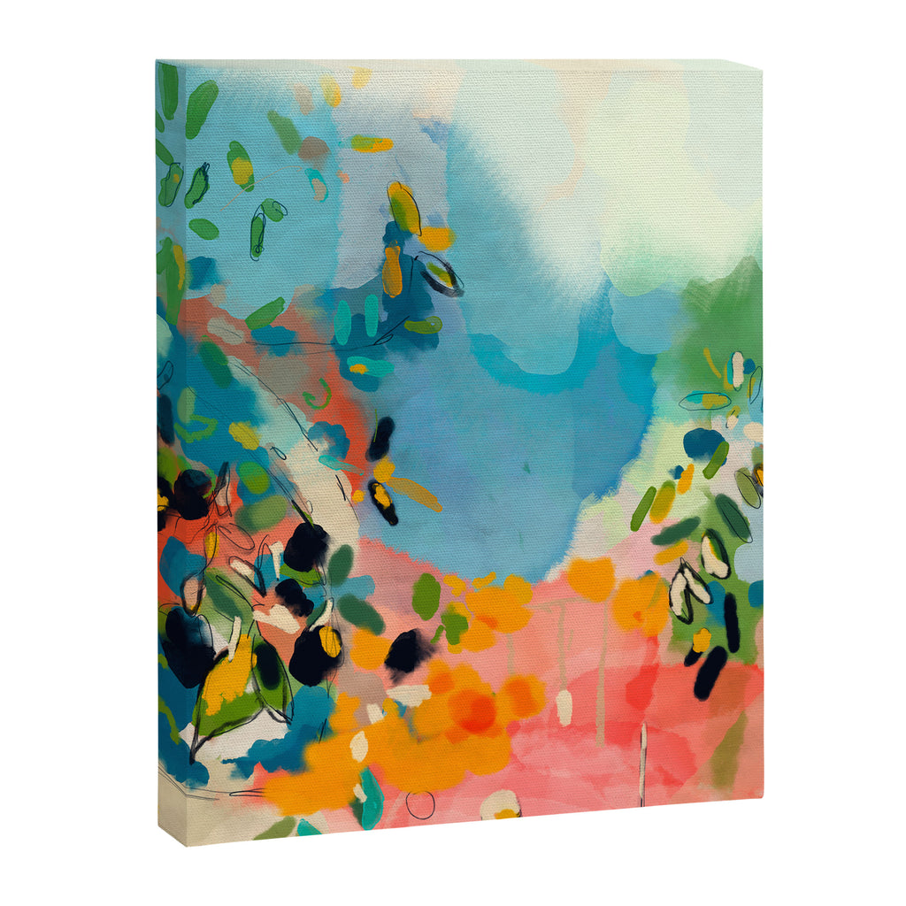 garden with sea view and olive tree Canvas Print Gallery Image 3