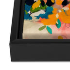 garden with sea view and olive tree Framed Canvas Print Gallery Image 3