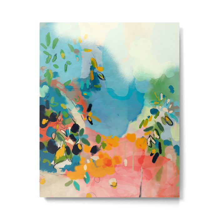 garden with sea view and olive tree Metal Print Gallery Image 1