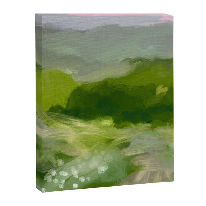 green abstract landscape art Canvas Print Gallery Image 1