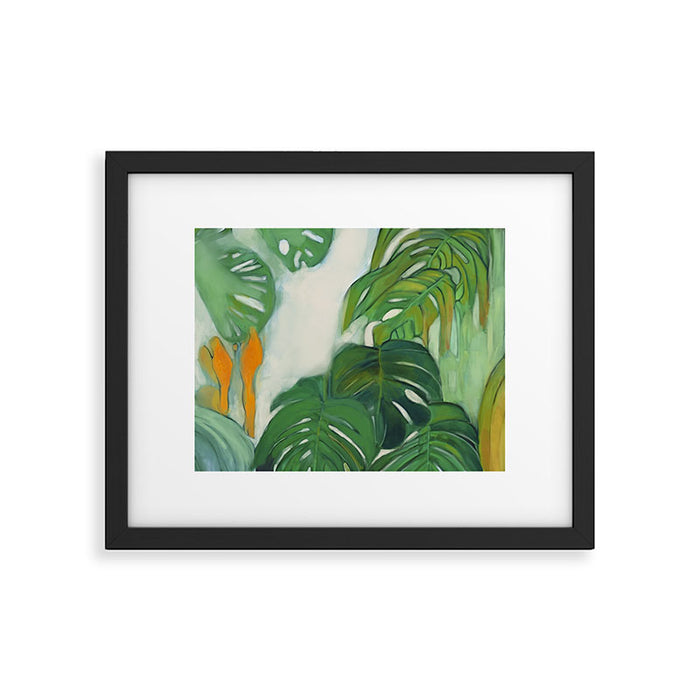 Green Abstract Plants Framed Art Print Gallery Image 1