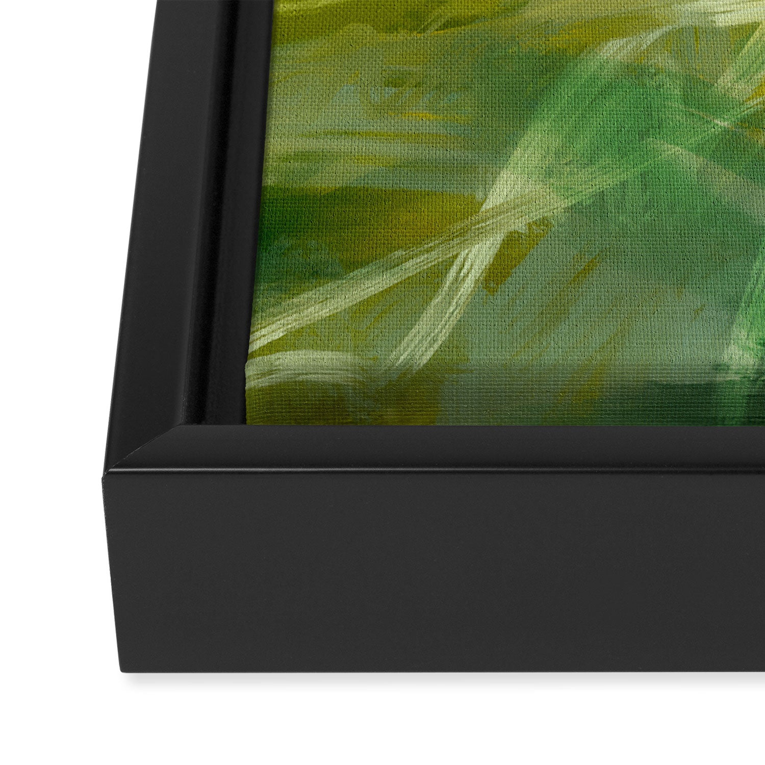 green landscape abstract art Framed Canvas Print Gallery Image 3