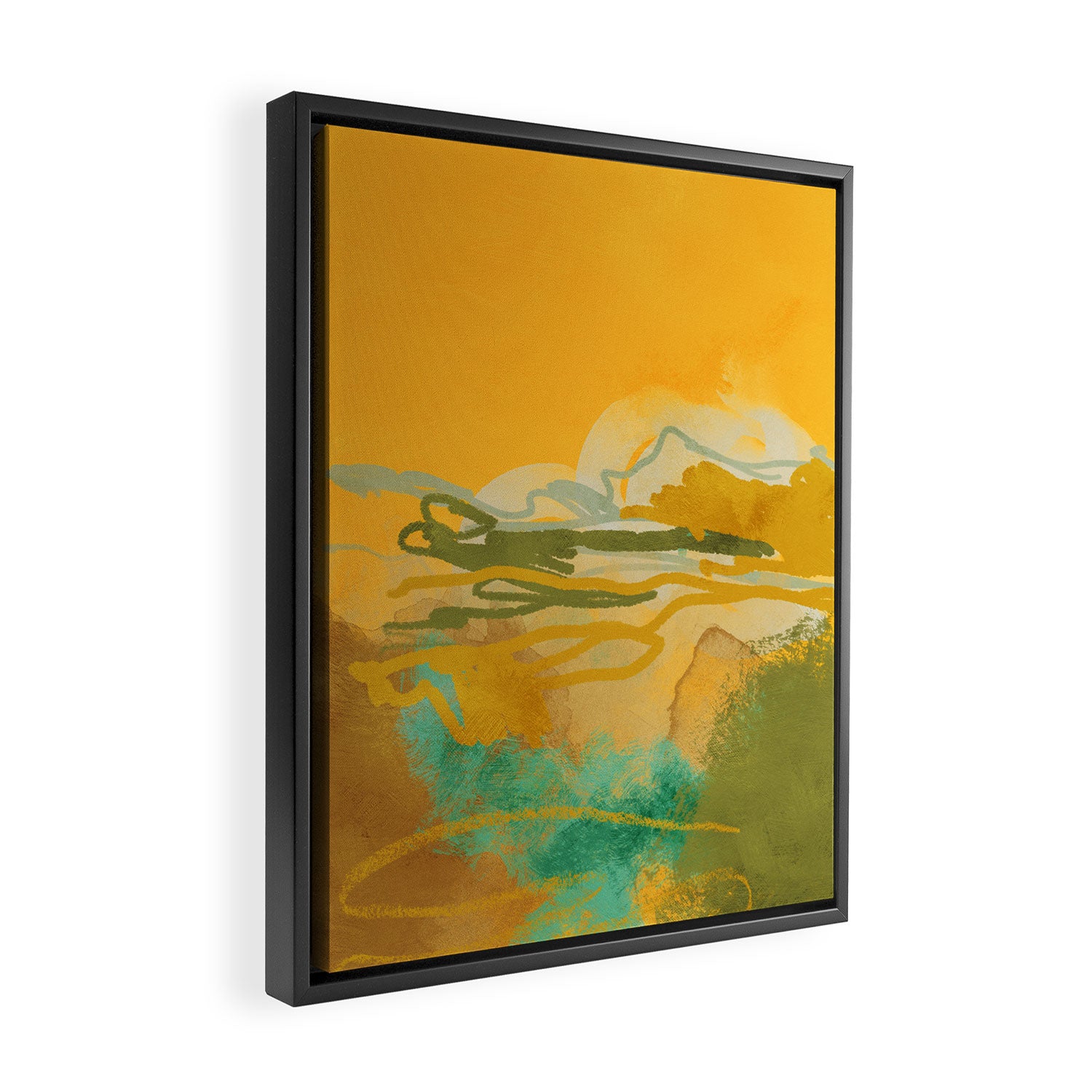 hot summer days landscape abstract Framed Canvas Print Gallery Image 2