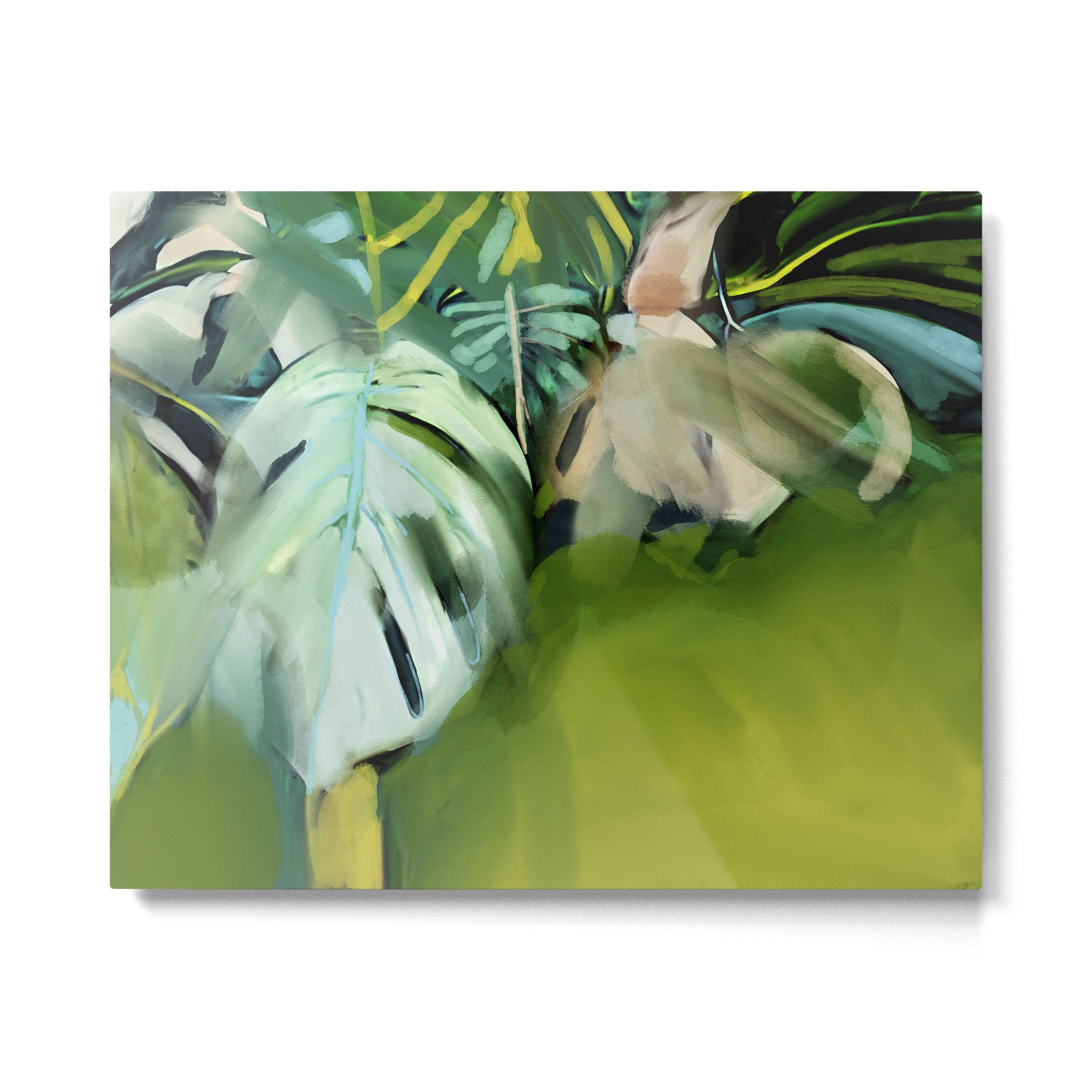Jungle Abstract Leaves Metal Print Gallery Image 4