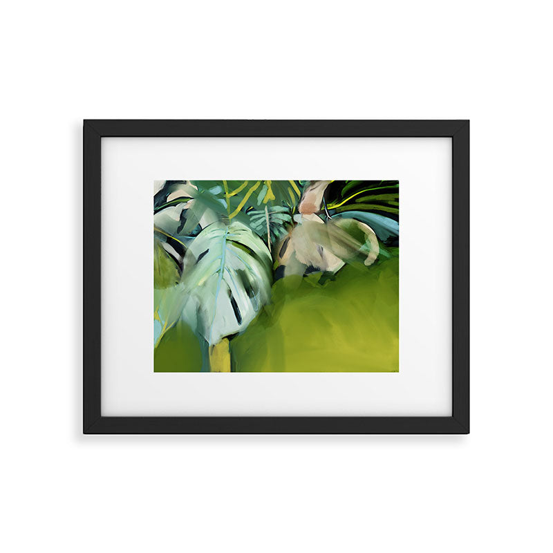 Jungle Abstract Leaves Framed Art Print Gallery Image 5