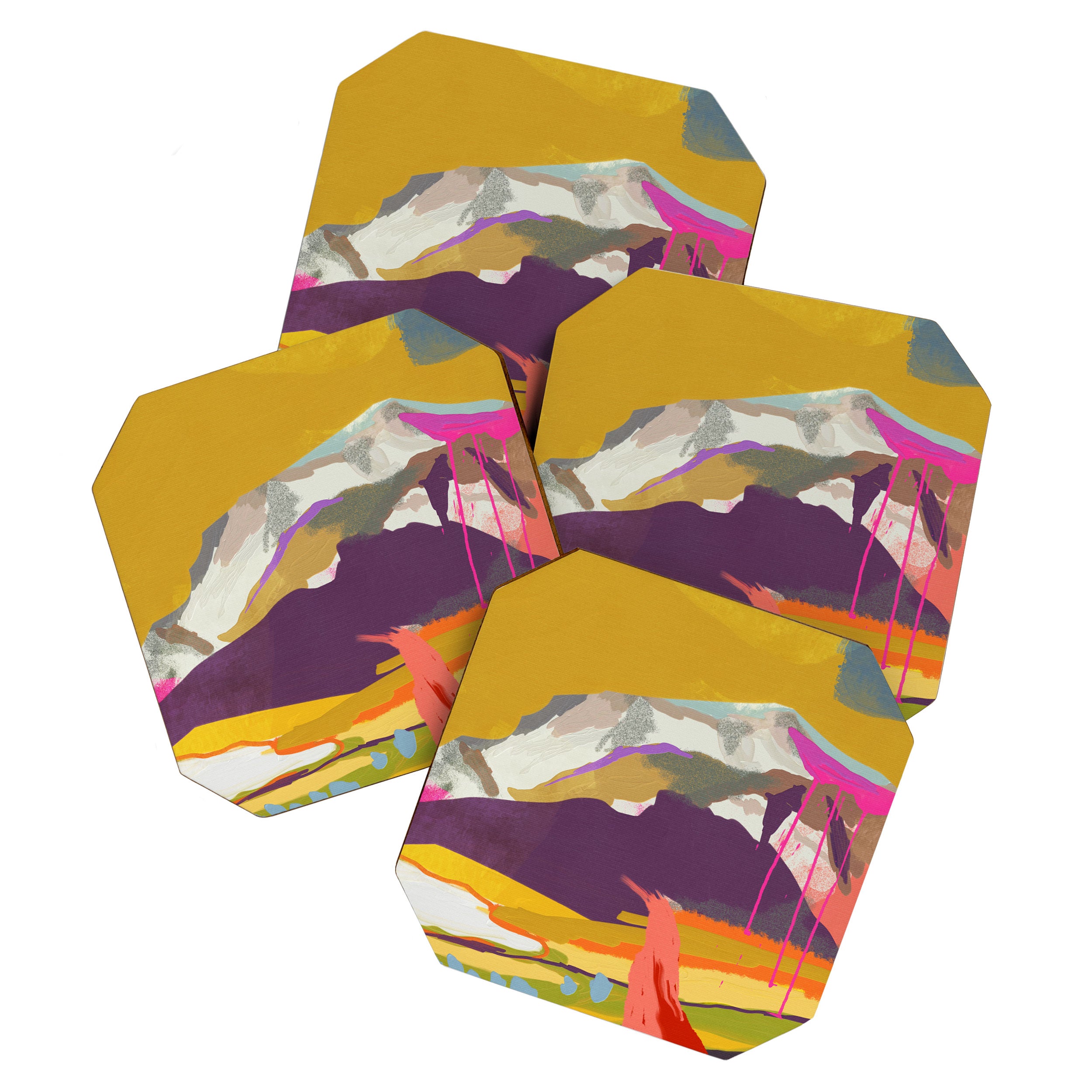 landscape abstract Coaster Gallery Image 1