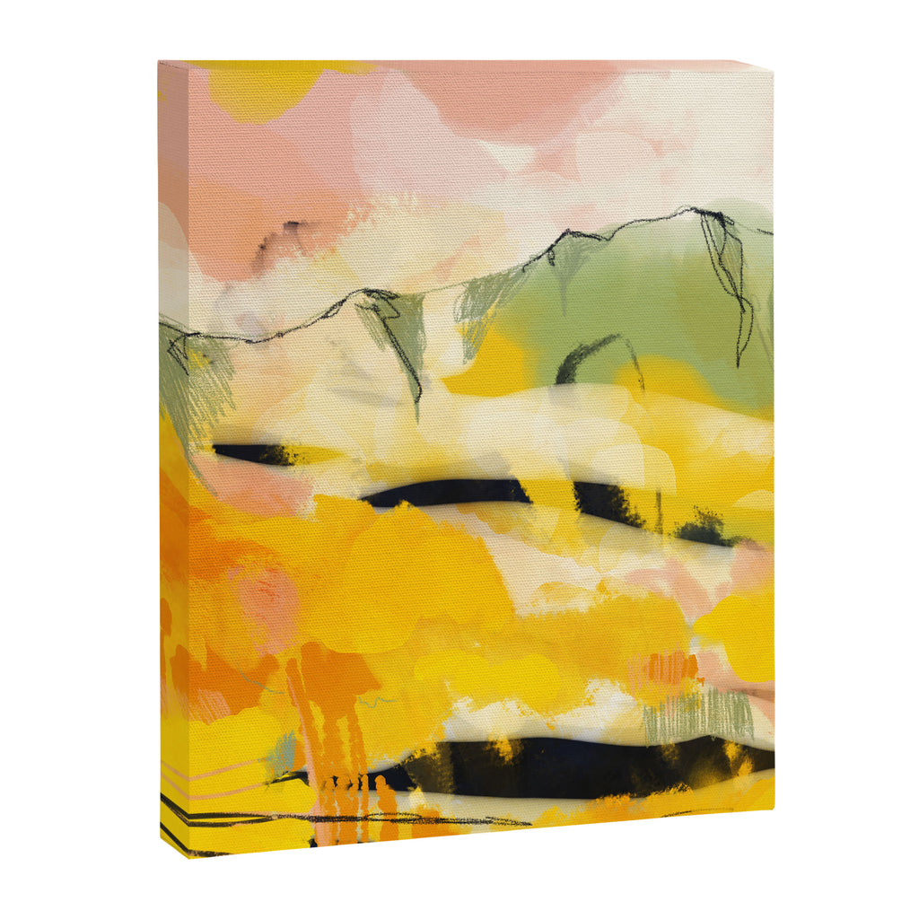 landscape abtract - paysage jaune Canvas Print Gallery Image 8