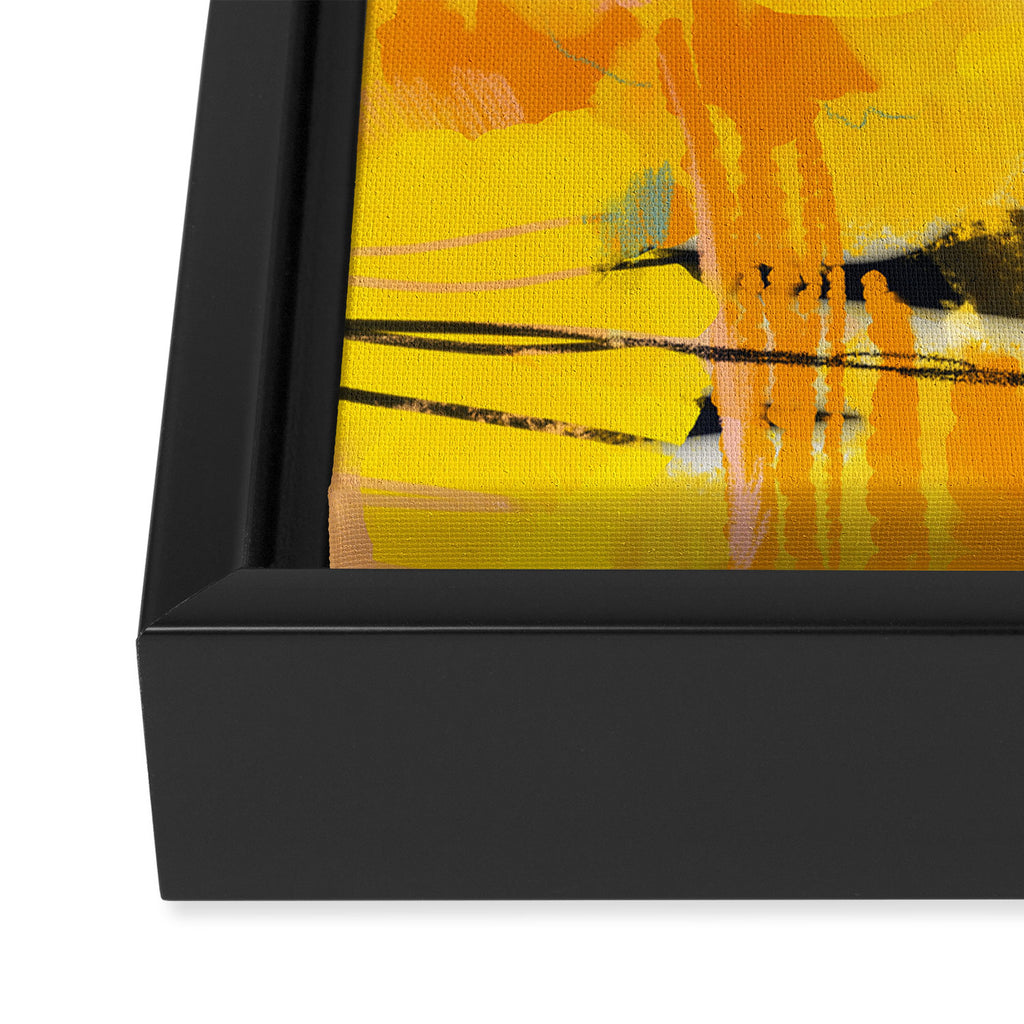 landscape abtract - paysage jaune Framed Canvas Print Gallery Image 3