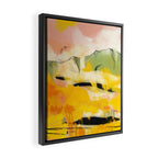 landscape abtract - paysage jaune Framed Canvas Print Gallery Image 2