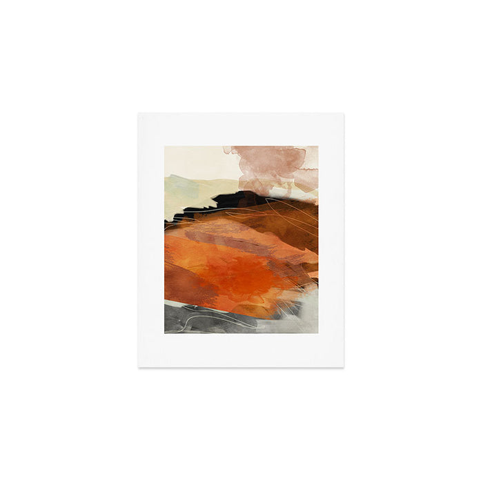 landscape in fall abstract art Art Print Gallery Image 1
