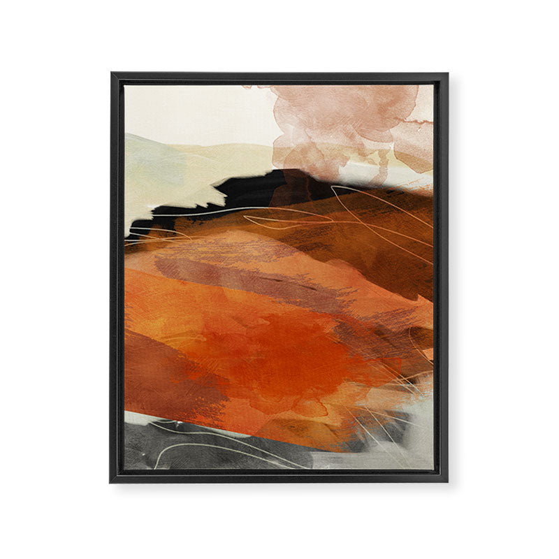 landscape in fall abstract art Framed Canvas Print Gallery Image 6