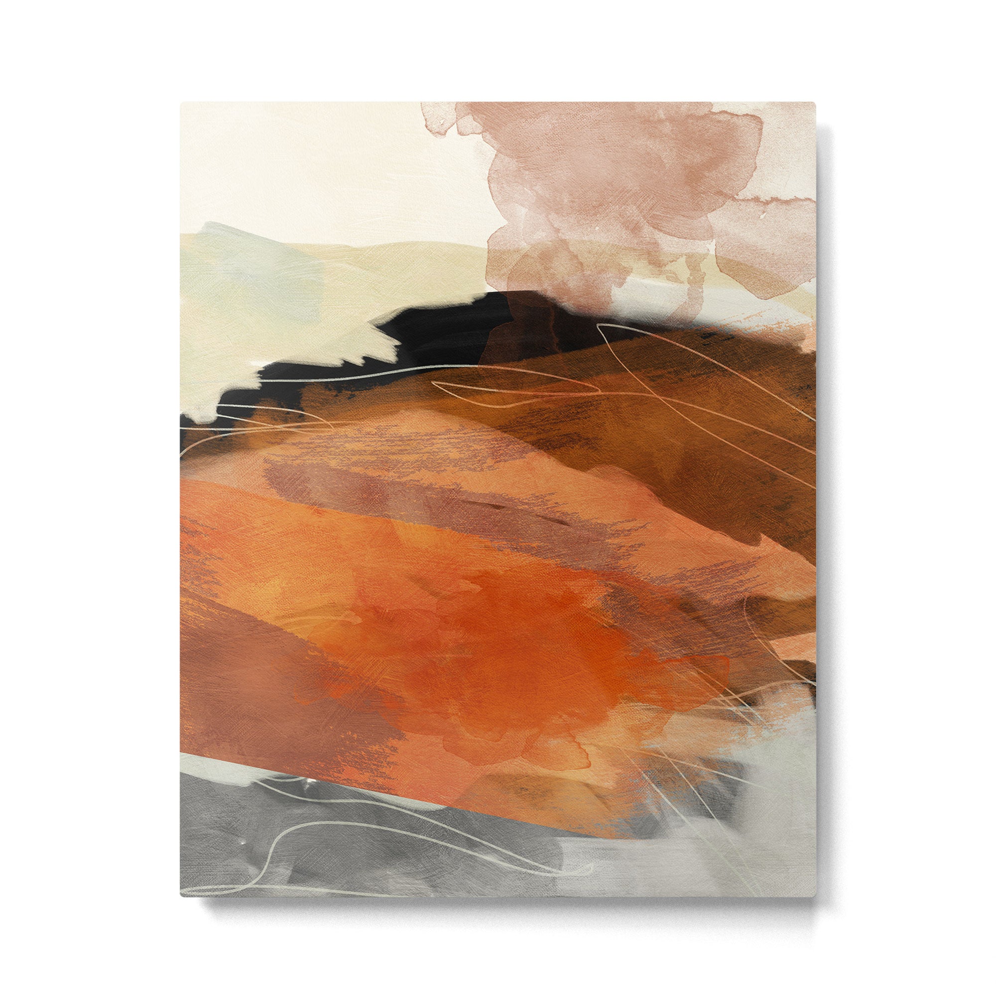 landscape in fall abstract art Metal Print Gallery Image 4