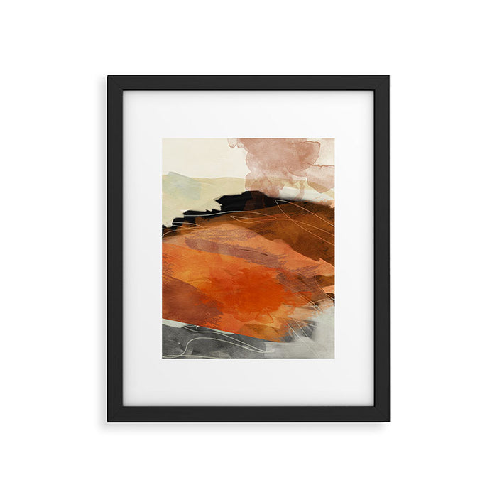 landscape in fall abstract art Framed Art Print Gallery Image 1