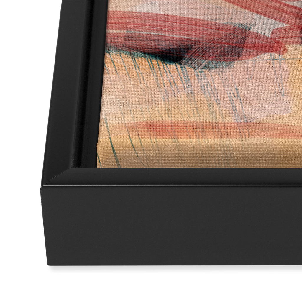landscape in pastel abstract Framed Canvas Print Gallery Image 3