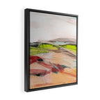 landscape in pastel abstract Framed Canvas Print Gallery Image 2