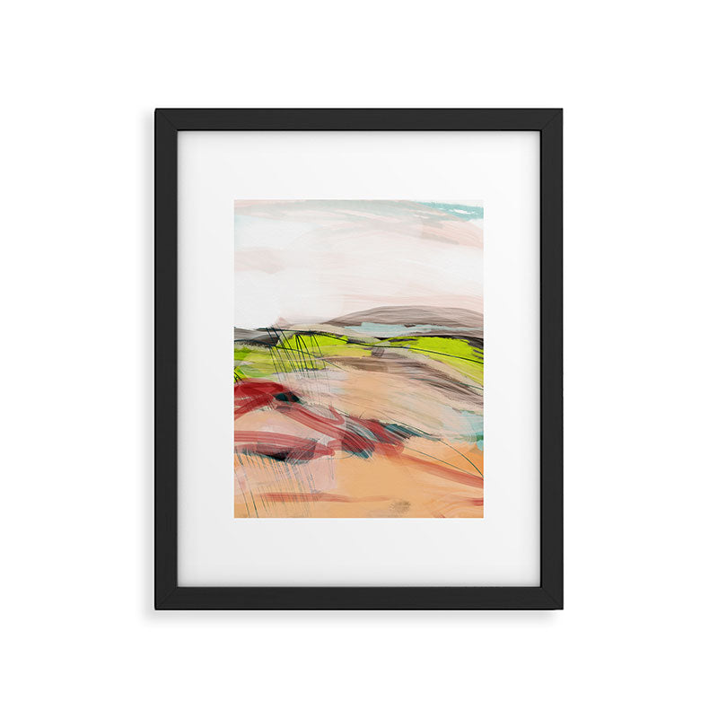 landscape in pastel abstract Framed Art Print Gallery Image 6