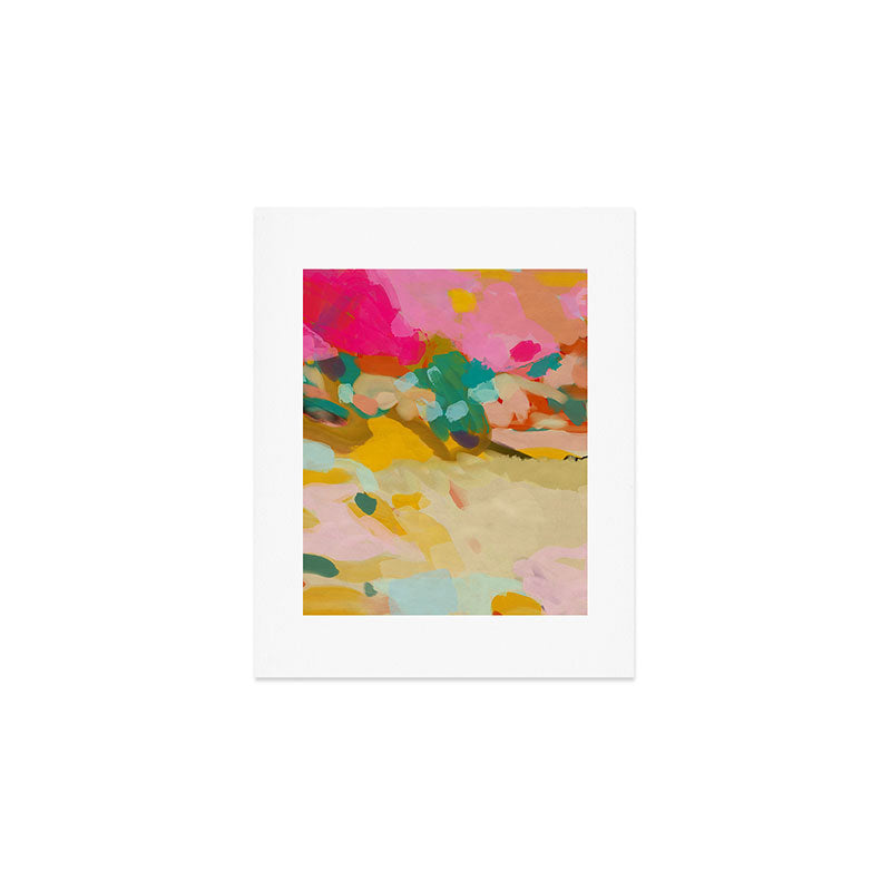 landscape light & pink clouds Art Print Gallery Image 1