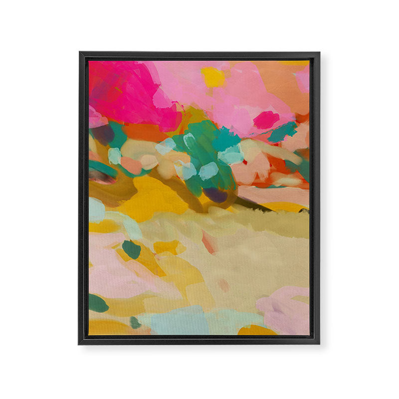 landscape light & pink clouds Framed Canvas Print Gallery Image 8