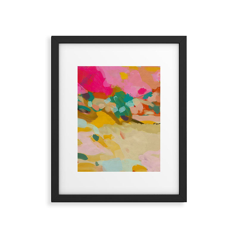 landscape light & pink clouds Framed Art Print Gallery Image 4