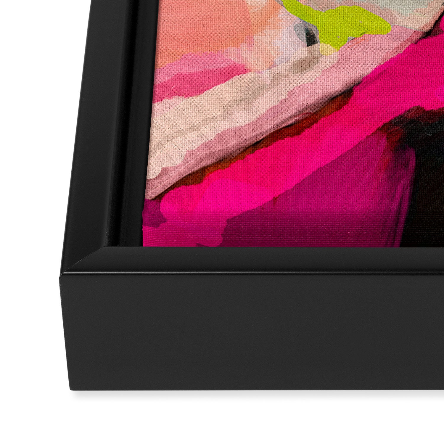 landscape mountain painting abstract Framed Canvas Print Gallery Image 3