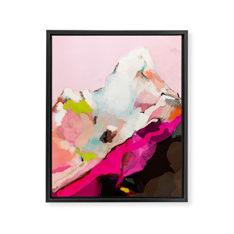 landscape mountain painting abstract Framed Canvas Print Gallery Image 8