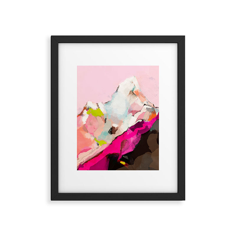 landscape mountain painting abstract Framed Art Print Gallery Image 4