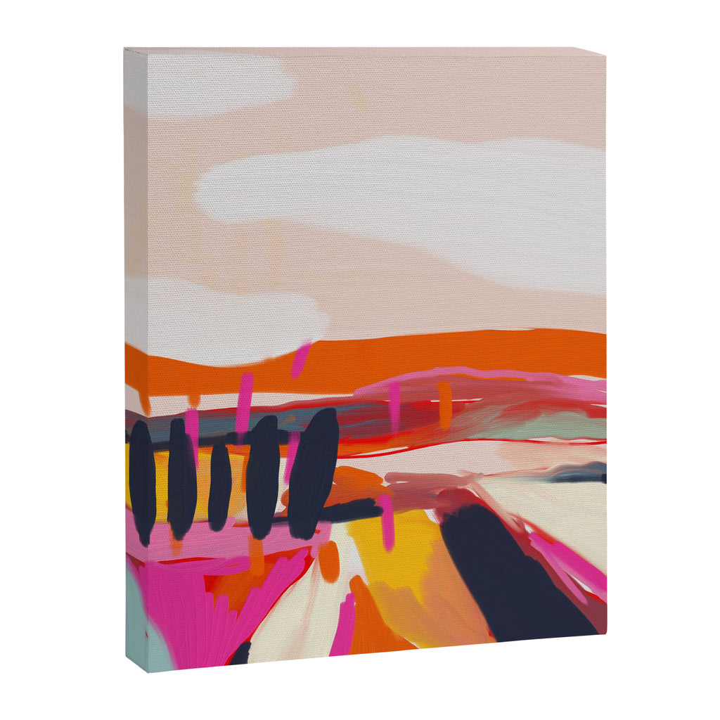 landscape pink peachy abstract Canvas Print Gallery Image 6